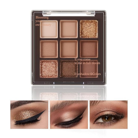 Boobeen Nude Eyeshadow Palette - Matte and Shimmer Makeup, Highly Pigmented Creamy Eye Shadow Powder, Create a Neutral Eye Look, Long Wearing-Velvo Beauty