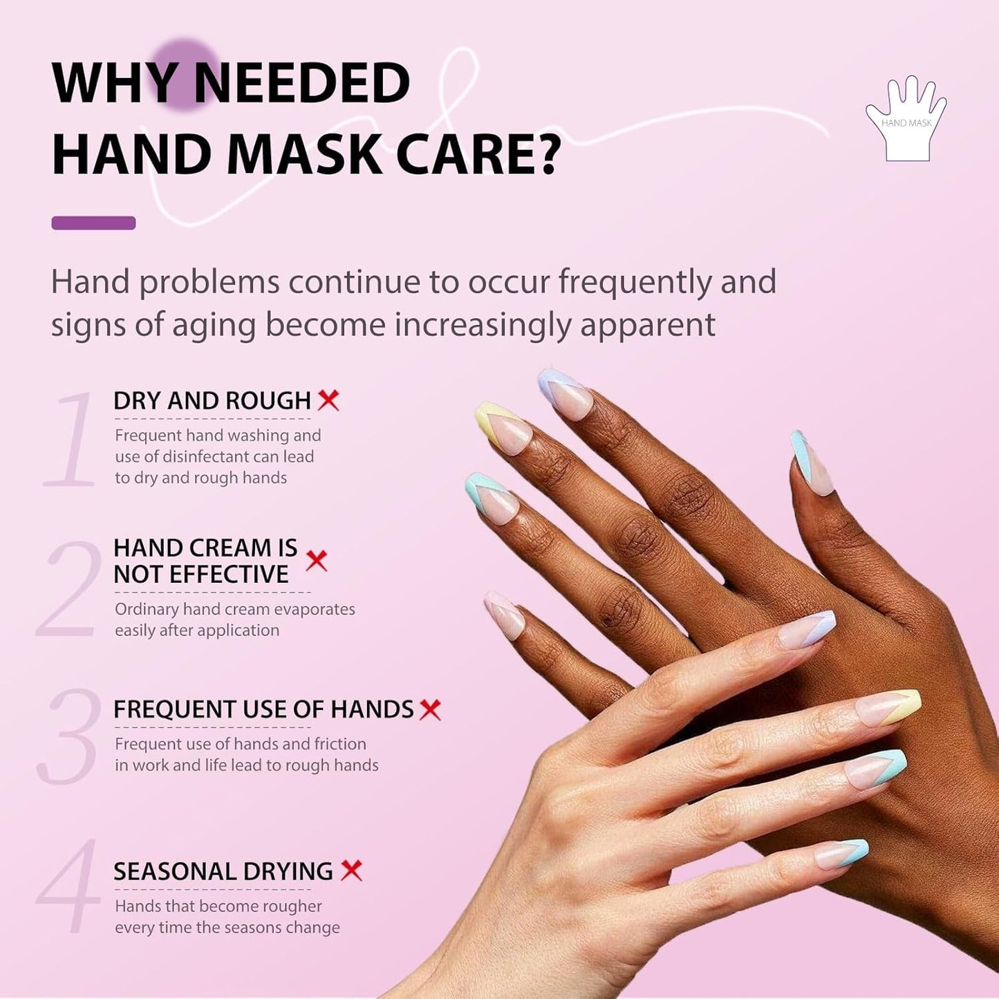 Hydrating Hand Foot Masks Set,3 Pack Glove Mask for Dry Hand,Exofliating 3 Pack Socks Maskfor Peeling Away Dead Skin Calluses(Lavender)-Velvo Beauty