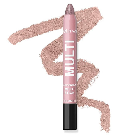 wet n wild Color Icon Cream Eyeliner Eyeshadow Multi-Stick, Moisturizing, Nourishing Velvety Cream-to-Powder Buildable & Blendable Formula, Cruelty-Free & Vegan - Ros-I-Locks-Velvo Beauty