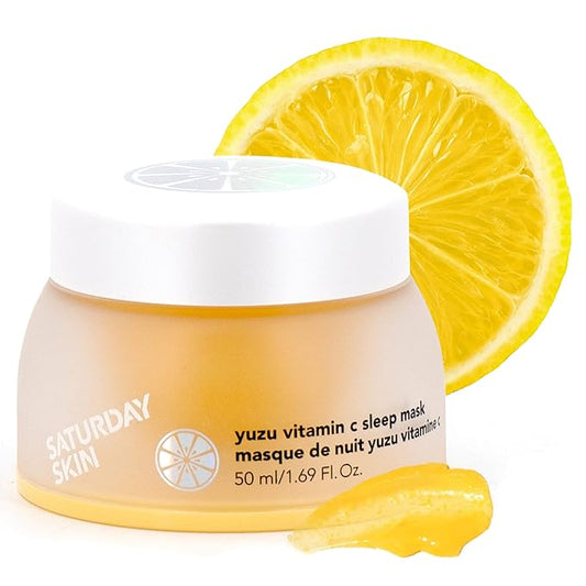 Saturday Skin Yuzu Vitamin C Sleep Mask Regenerist Retinol Ultra Rich Face Moisturizer Cream Smooth Skin and Reduce Wrinkles Ideal for All Skin Types-Velvo Beauty