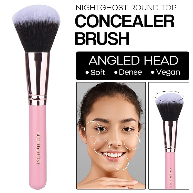 Foundation Makeup Sets Full Kit for Women Pack 8 Included Phoera Foundation,Flat Top Kabuki Brush Kit,Primer,Powder Foundation,Makeup Sponges (103 Warm Peach + 104 Buff Beige)-Velvo Beauty