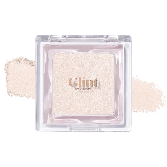 Glint Dewy Highlighter (Milky Moon, 0.17oz) - Luminous Glow, Infused with Micropearls, Shiny Illuminator. Rich Pigment & Silky Touch, Korean Makeup.-Velvo Beauty
