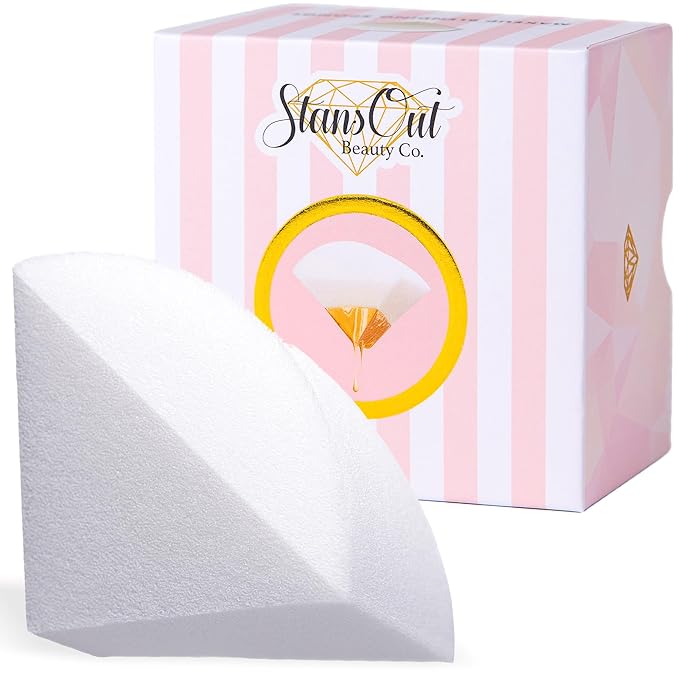 StansOut Memory Foam Makeup Sponge – No-Water-Needed Blender for Liquid, Cream & Powder Foundation – Airbrush Finish, Flawless Application-Velvo Beauty