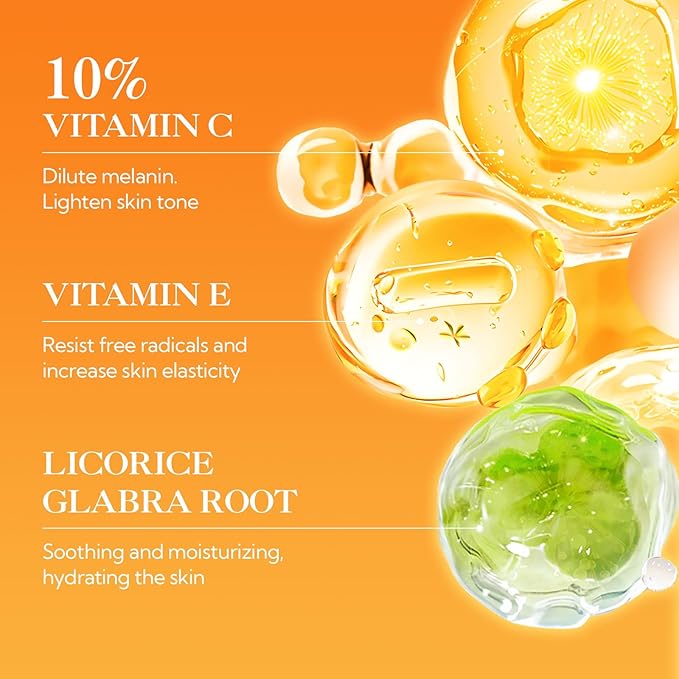 LANBENA Revolutionary Vitamin C Tablets Serum for Face, Illuminating Fcae Serum With Niacinamide, Brightening Anti-Aging Essence for Sensitive Skin, Non-Greasy, Reduces Dark Spots & Wrinkles (1.05 Oz)-Velvo Beauty