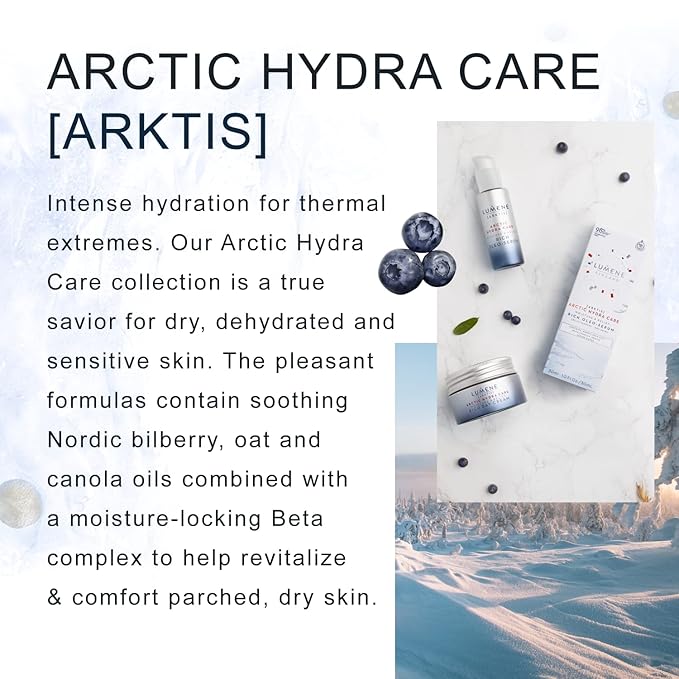 Lumene Arctic Hydra Care Moisture Relief Rich Eye Cream - Anti Wrinkle Eye Cream for Crow's Feet, Fine Lines and Wrinkles - Vegan, Fragrance Free Hydrating Eye Cream with Ceramides (15ml)-Velvo Beauty