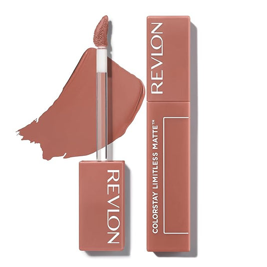 Revlon ColorStay Limitless Matte Liquid Lipstick, Vegan Formula, No-Budge, Longwear Lip Color, Long Lasting, Lightweight/Comfortable, Waterproof, 001 Beauty Sleep, 0.17 fl oz-Velvo Beauty
