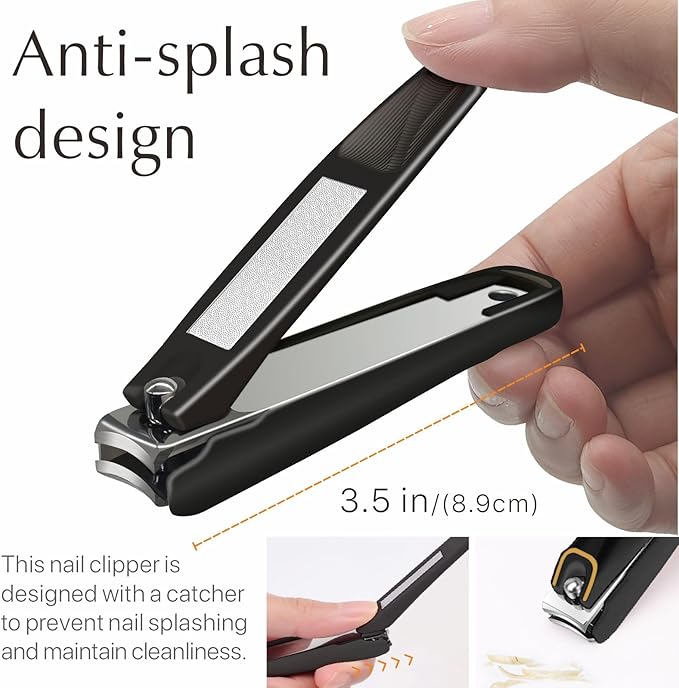 Konovo Nail Clippers for Women Travel, Nail Clippers with File, Fingernail Clippers for Girls-Velvo Beauty
