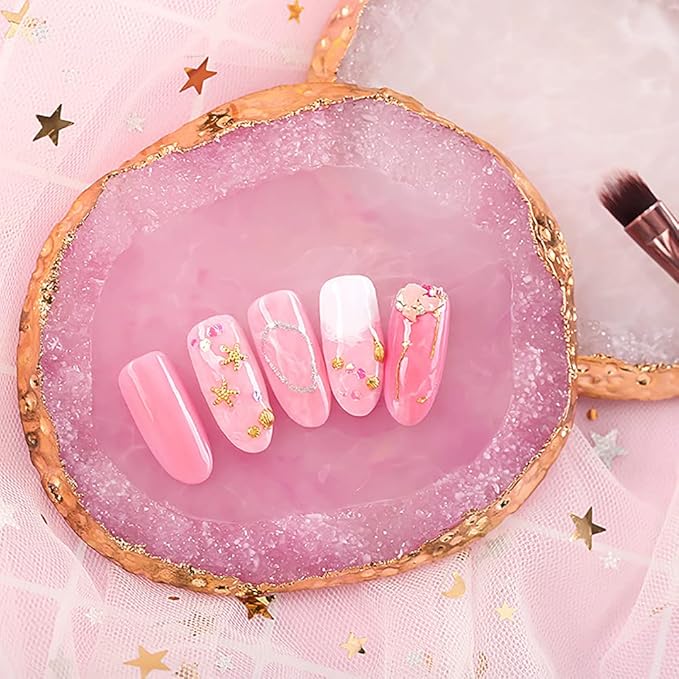 Resin Nail Art Palette Cosmetic Mixing Palette Nail Gel Polish Colors Mixing Pallet Makeup Palette Tray White-Velvo Beauty