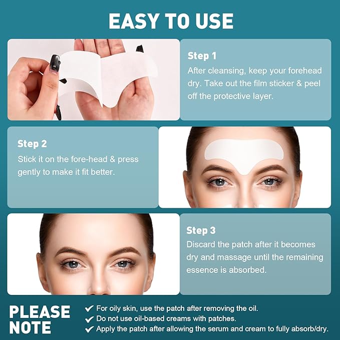28 Pcs Forehead Wrinkle Patches - Anti Wrinkle Facial Patches with Collagen and Vitamin E for Face Overnight to Smoothing Fine Frown Lines & Wrinkles Treatment-Velvo Beauty