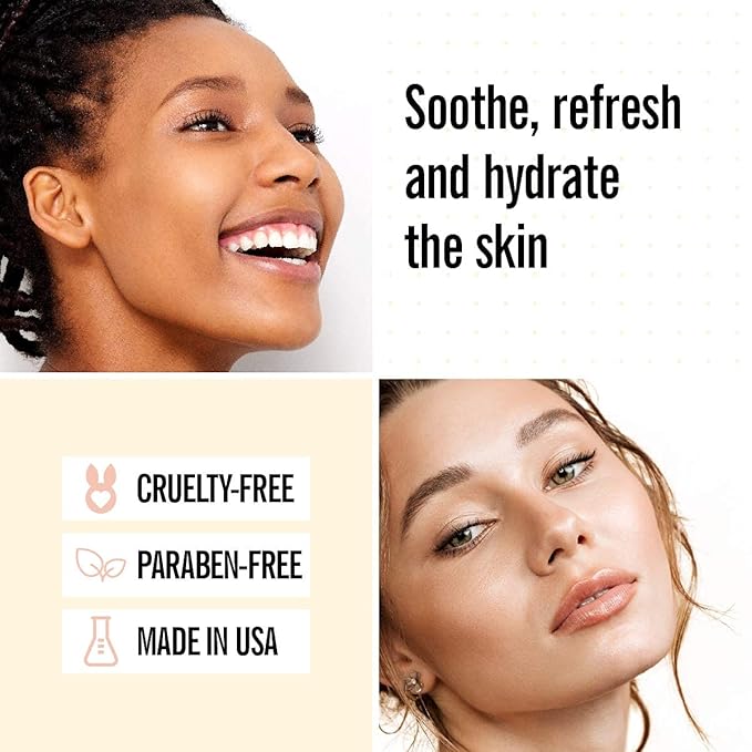 VALJEAN LABS Face Mist - Calm | Rosewater + Glycerine | Calms, Moisturizes, Soothes | Helps to Even Complexion | Paraben Free, Cruelty Free, Made in USA (8 oz)-Velvo Beauty