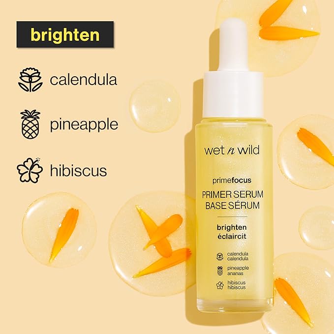 wet n wild Prime Focus Facial Serum Primer Makeup Extending, Hydrating Face Skin Care Product, Reduces Fine Lines And Wrinkles, For Repairing Dry Skin, Retinol Alternative-Velvo Beauty