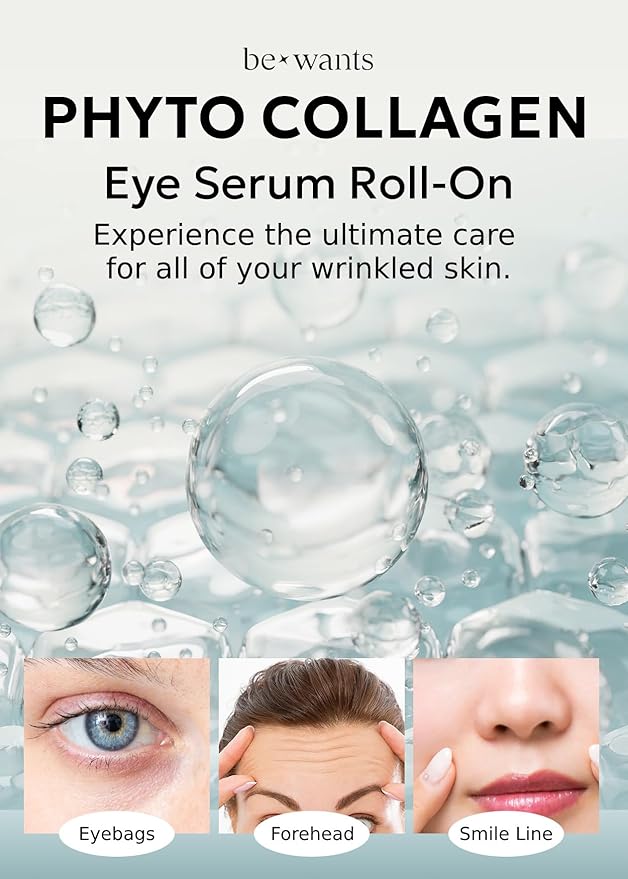Bewants Eye Roller with Serum Made with Bamboo Water | Eye Serum for Puffiness and Bags Under Eyes | Under eye roller for dark circles | Dark Eyes Circle Treatment | Korean Skincare-Velvo Beauty