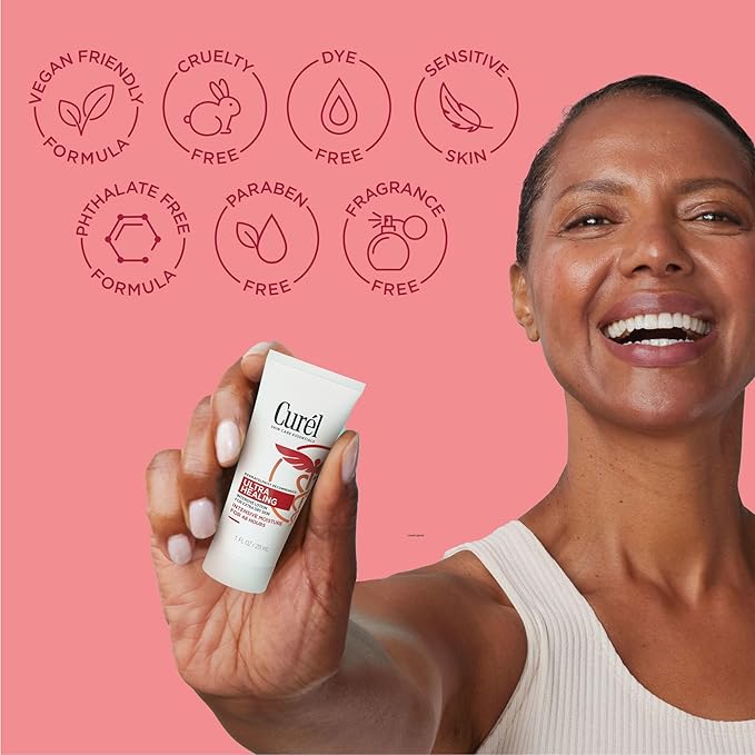 Curel Ultra Healing Intensive Fragrance-Free Lotion For Extra-Dry Skin, Dermatologist Recommended, Ideal for Sensitive Skin, Cruelty Free, Paraben Free, 1 Oz, Pack of 30-Velvo Beauty