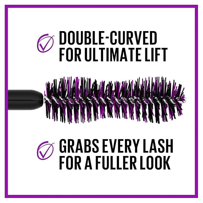 Maybelline The Falsies Lash Lift Washable Mascara Volumizing, Lengthening, Lifting, Curling, Multiplying, Eye Makeup, Ultra Black, 1 Count-Velvo Beauty