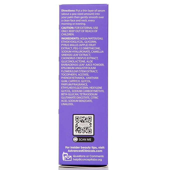 Advanced Clinicals Hyaluronic Acid Serum For Face | Moisturizing Facial Skin Care Products | Hydrating Serum For Face Helps Improve Look Of Wrinkles, Fine Lines, & Uneven Dry Skin Texture, 1.75 Fl Oz-Velvo Beauty