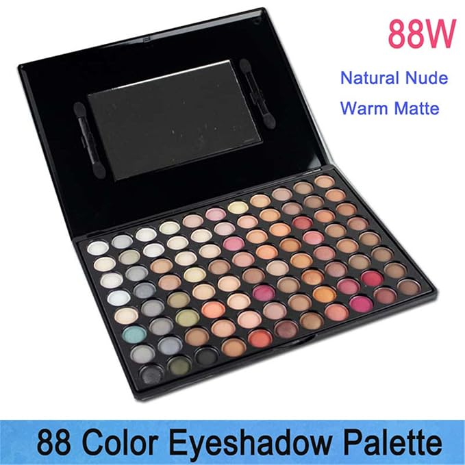 Naked Nude Eyeshadow Palette with Mirror and Eyeshadow Applicators, 88 Color Neutral Warm Matte Shimmer Eye Shadow Palette Makeup for Brown, Green, Blue, Hazel, Grey Eyes Makeup Kit for Women-Velvo Beauty