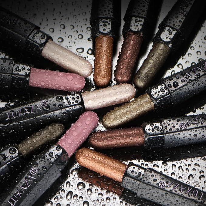 BROWN NEUTRAL Eyeshadow Stick Makeup 6PCS Set, Metallic Shimmer Matte Cream Eye Shadow Eyeliner Brightener Pencil Crayon - BROWN NEUTRAL-Velvo Beauty