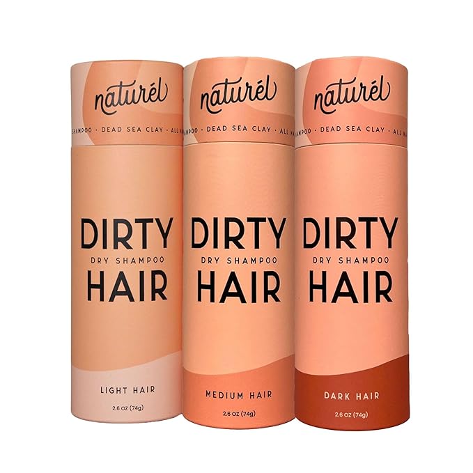 NATURL Dry Shampoo Volumizing Powder for Oily, Dark Hair | Non Aerosol, Oil Absorbing, Travel Size, Vegan, Talc Free, Aluminum Free | Grapefruit Scent | 2.6 Ounces-Velvo Beauty