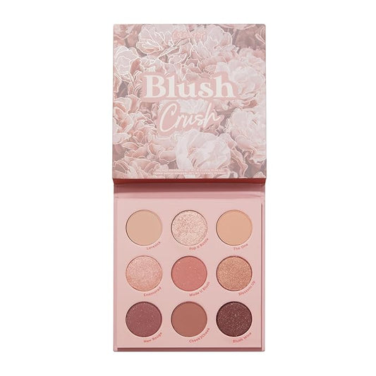 ColourPop Blush Crush Eyeshadow Palette - Brown, Gold & Pink Shadow Palette with Metallic and Matte Finishes - High-Pigment Eye Makeup with a Long-Wearing Formula (0.3 oz)-Velvo Beauty