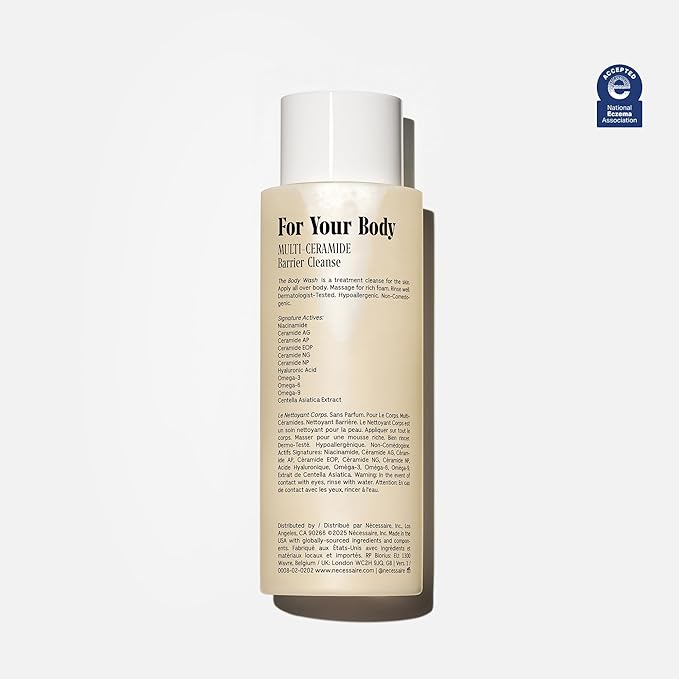 Nécessaire The Body Wash. Fragrance-Free. Multi-Vitamin Gel Cleanser. Nourish, Soften. Hypoallergenic. Dermatologist-Tested. No SLS/SLES. 250 ml / 8.4 fl oz-Velvo Beauty