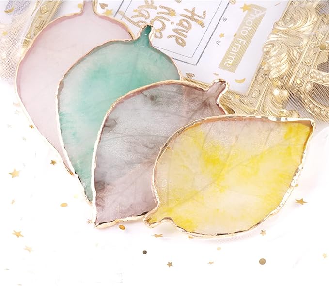 1 Piece Nail Art Palette Nail Polish Palette Mixing Palette Makeup Plate Nail Plate for Nail Art Nail Tip Holder Nail Art Display (gray leaf)-Velvo Beauty