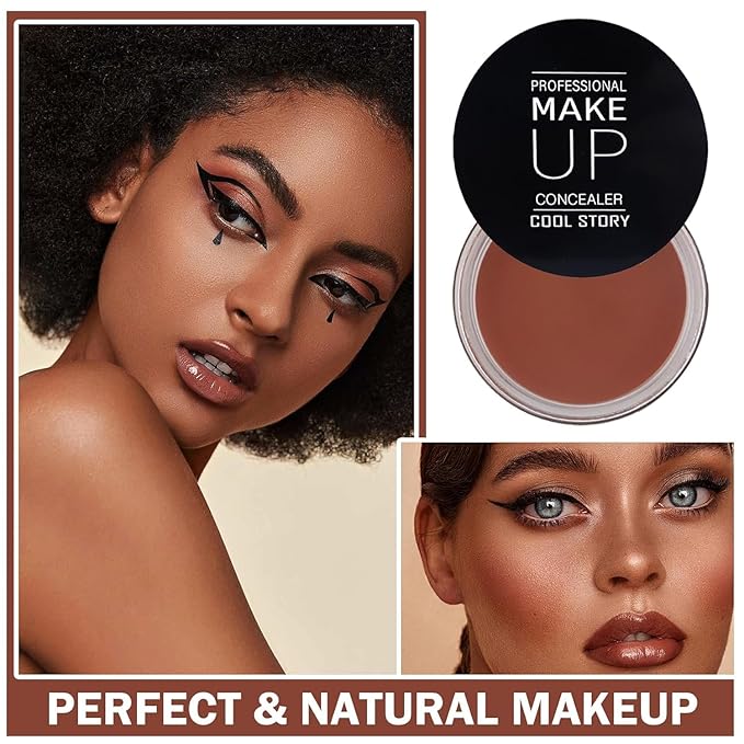 7 Color Solid Concealer Full Coverage Correcting Cream Concealer Waterproof Long-lasting Under Eye Concealer for Dark Circles Color Corrector Pro Concealer (Color 07)-Velvo Beauty