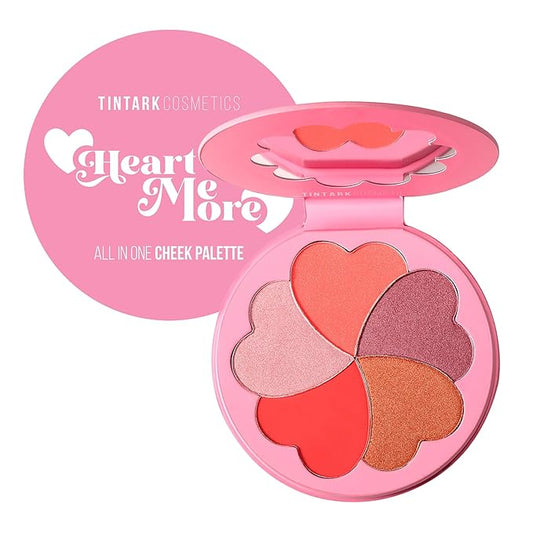 Blush Palette, Bronzer Matte Blush and Highlighter Palette, Cheek Blush Makeup, Bright Pink Blush Powder, Rose Magenta Peach Red, Talc Free-Velvo Beauty