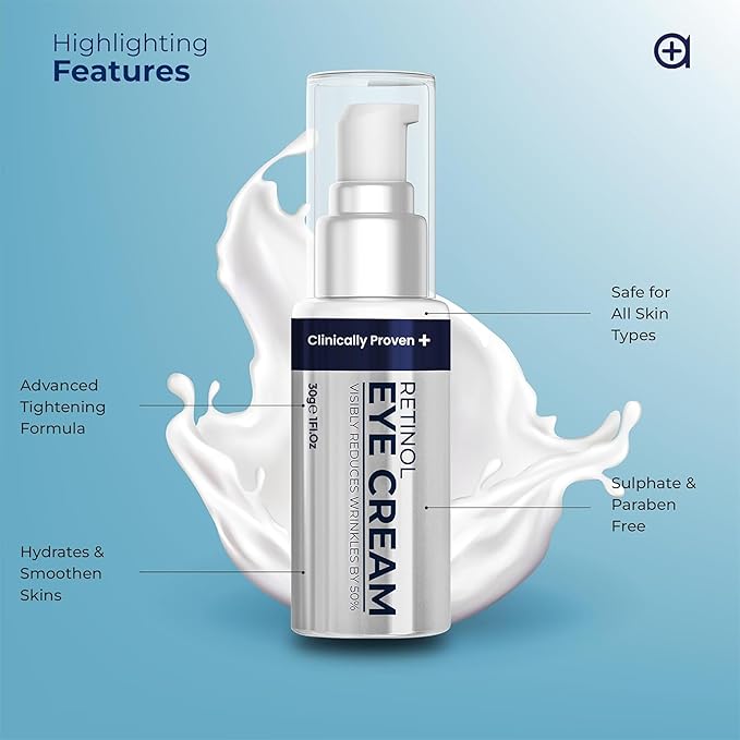 Retinol Eye Cream for Puffiness and Bags Under Eyes | Anti-Aging, Wrinkles & Fine Lines Treatment | Eye Cream for Wrinkles w/Advanced Tightening & Firming Formula | Eye Cream Anti Aging-Velvo Beauty
