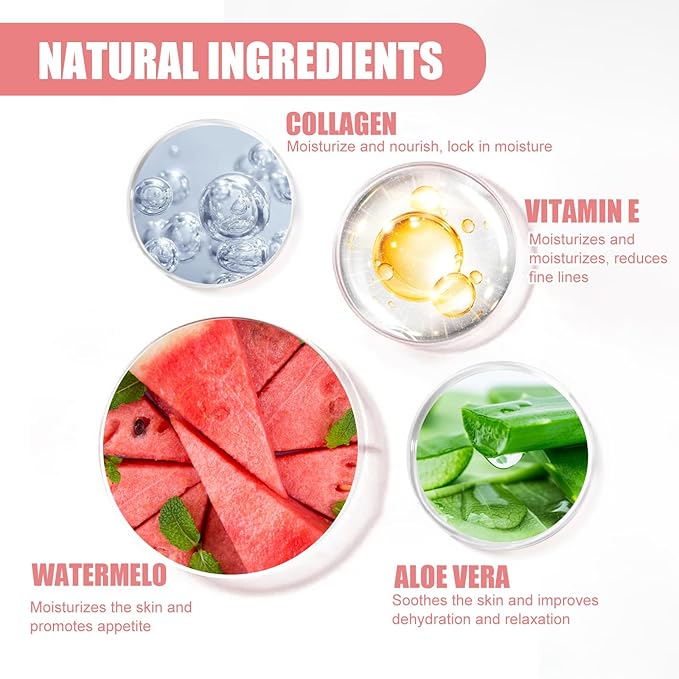 3 Pcs Bee Lip Balm Honey Pot,Honey&Strawberry&Watermelon Lip Sleeping Mask Hydrating Prevention Dry and Cracked Lip Scrubs Exfoliator Lip Care,Lip Mask Overnight Reduces Lip Lines-Velvo Beauty