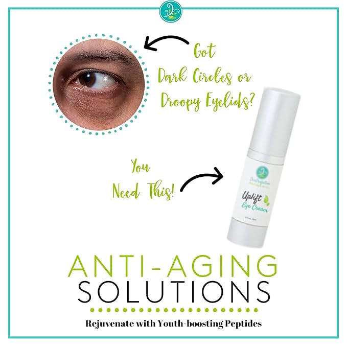 Revitalize Your Eyes: Uplift Anti-Aging Eye Cream for Dark Circles, Wrinkles & Puffiness Peptide Complex Haloxyl Lift Tighten Droopy Lids Argireline Matrixyl Pepha Tight .5 oz-Velvo Beauty