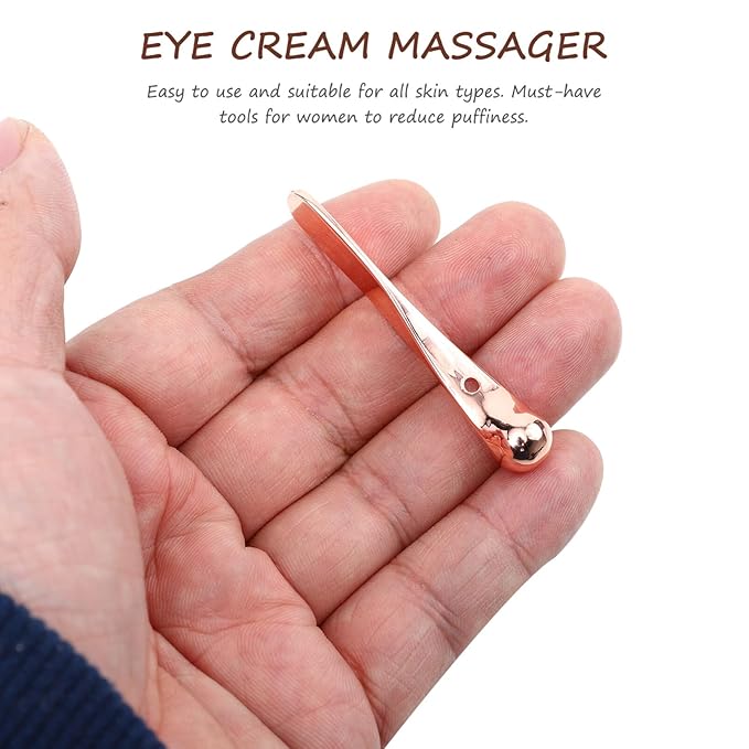 Lurrose 3pcs Eye Cream Applicator Roller Wand Stick Facial Lotion Face Cream Scoop Makeup Spatula Skincare Make Up Tool-Velvo Beauty