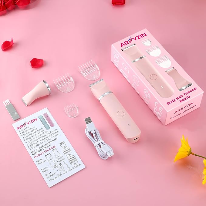 Bikini Trimmer Women Electric Razor for Pubic Hair Women's Foil Shaver Rechargeable Shaver-Velvo Beauty