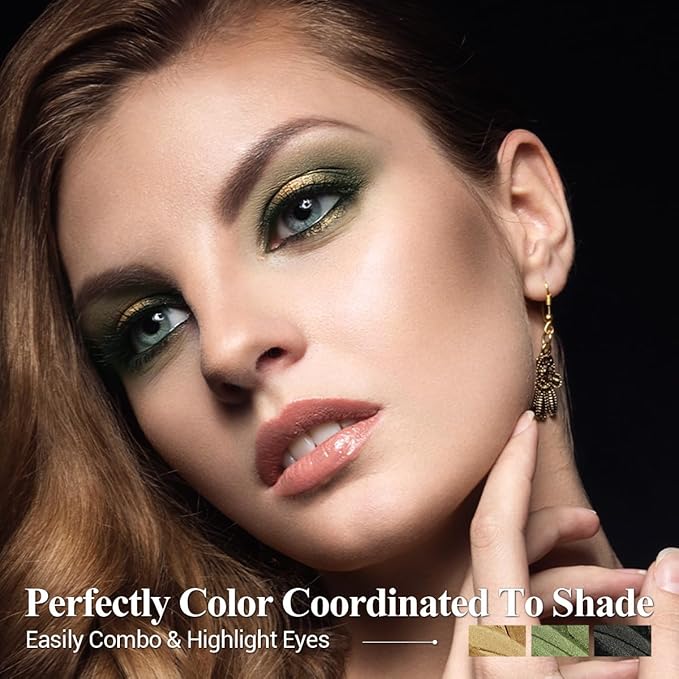 3PCS Cream Eyeshadow Stick,Pro Longwear Eye Shadow Sticks Pencil Crayon Makeup Sets-Golden Forest-Velvo Beauty