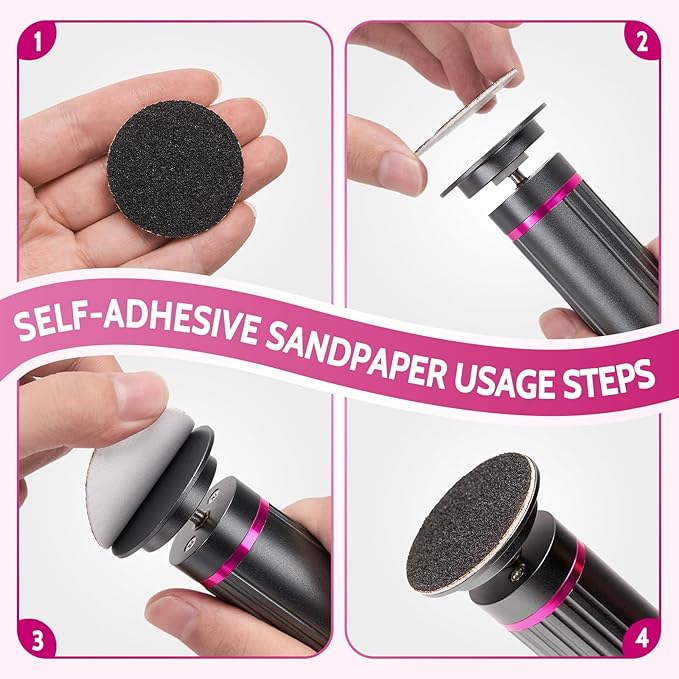 60pcs Replaceable Sandpaper Refill Discs for Electric Foot Callus Remover Hard Dry Dead Skin Remova(120 Grit 30pcs and 80 Grit 30pcs)-Velvo Beauty