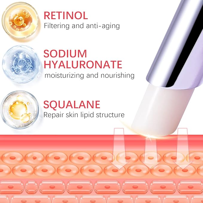 Eye Brightener Stick, Eye Cream for Wrinkles, Vitamin A, C, E and Peptides Minimizes Smoothens Wrinkles in 3-4 weeks (Retinol Eye Stick)-Velvo Beauty