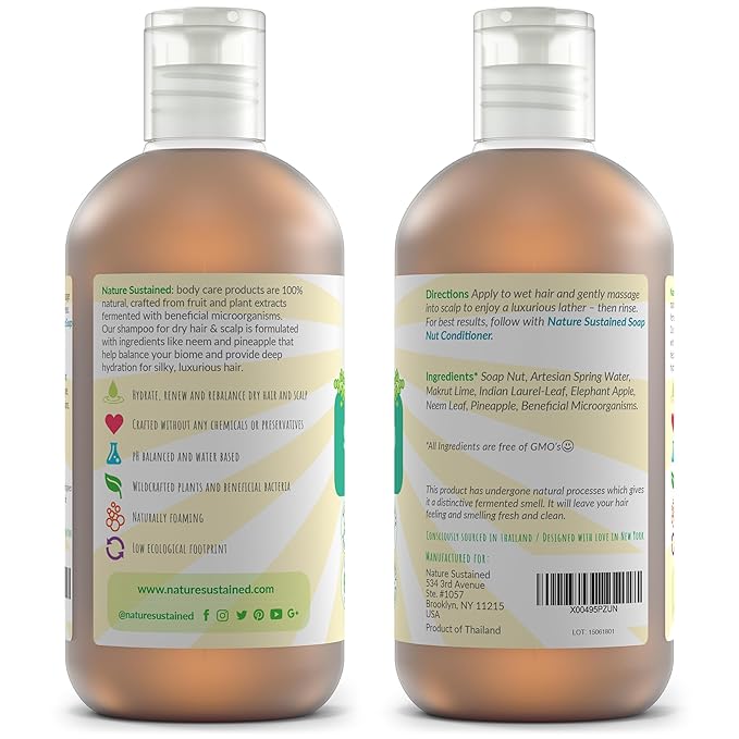 Natural Shampoo for Dry Hair & Scalp - Organic, Raw & Wildcrafted with Probiotics, Hypoallergenic & Sulfate Free Hydrating Shampoo for Dryness, Frizz, Breakage, Itchiness, Thinning - Gallon, Original-Velvo Beauty