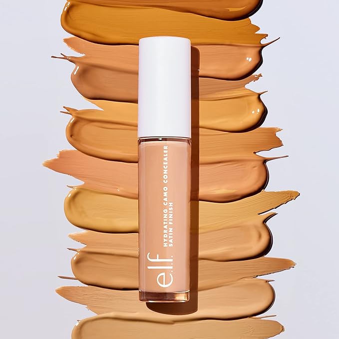 e.l.f. Hydrating Camo Concealer, Lightweight, Full Coverage, Long Lasting, Conceals, Corrects, Covers, Hydrates, Highlights, Light Sand, Satin Finish, 25 Shades, All-Day Wear, 0.20 Fl Oz-Velvo Beauty
