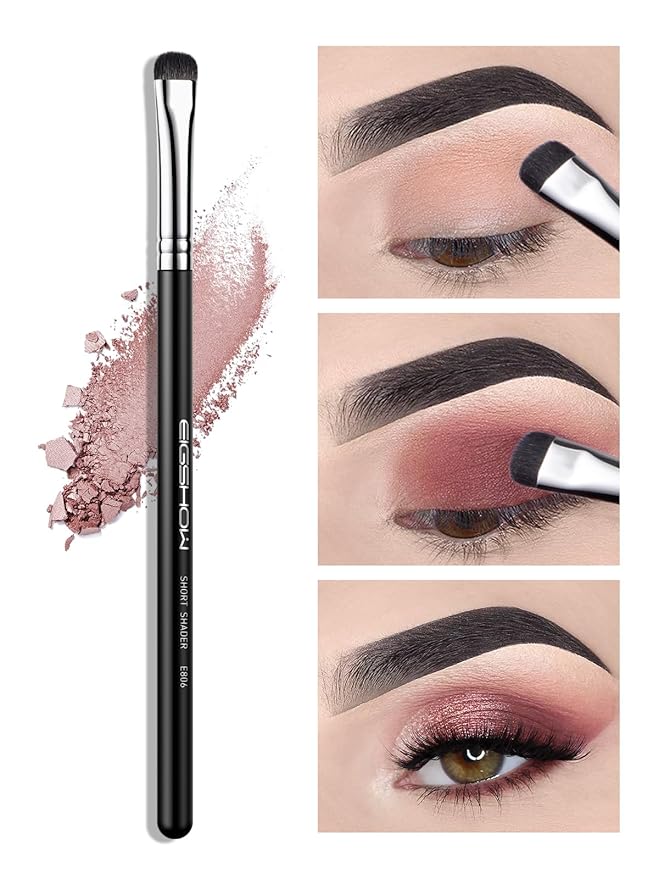 EIGSHOW Angled Eyeliner Brush & Eyeshadow Brush, High-End Precision Gel Liner and Short Smudge Brushes for Cat Eye, Winged Liner (E835&E806)-Velvo Beauty