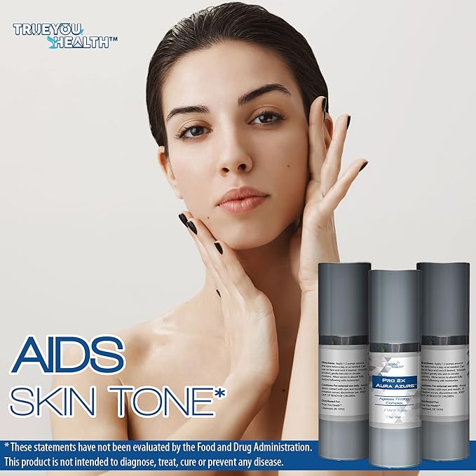 Pro 2x Aura Azure Serum - Anti Aging Serum - 2 Month Supply - Skin Firming Complex to Reduce Wrinkles Appearance - Exfoliate - Nourish - Improve Hyperpigmentation & Dark Circles - Aid Cell Renewal-Velvo Beauty