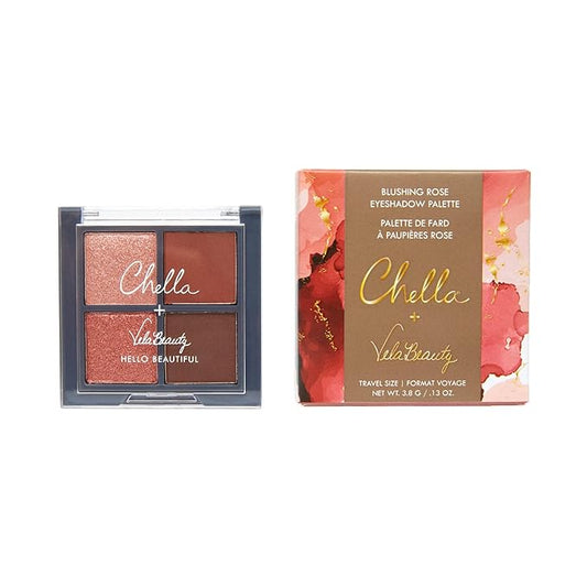 Chella Makeup Eyeshadow Palette, Travel Size, Blushing Rose-Velvo Beauty