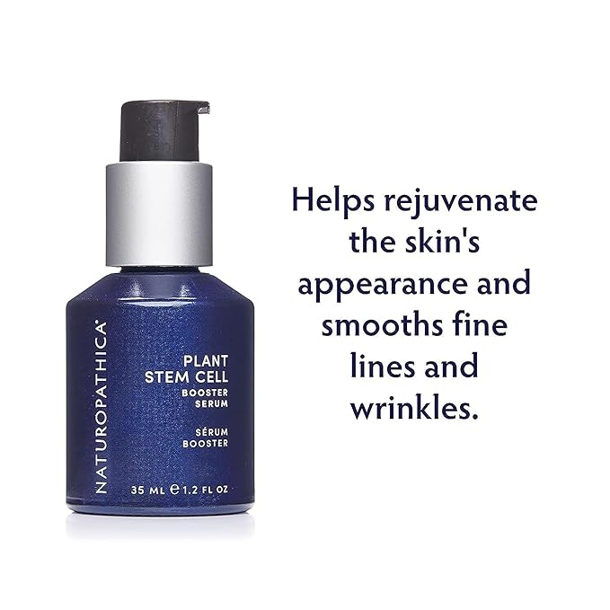 Naturopathica Plant Stem Cell Booster Serum, Daily Anti-Aging Face Serum to Smooth Fine Lines, Firming Facial Serum Helps Plump & Protect Skin, 1.18 fl oz-Velvo Beauty