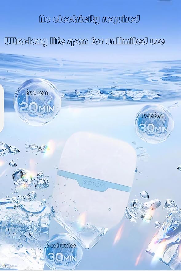 Ice Roller for Face ,Ice Face Roller Cold Therapy Tools, Cold Facial Ice Roller Massager for Eye Puffiness, Migraine, TMJ Pain Relief & Minor Injury, Skin Care Products (Blue)-Velvo Beauty