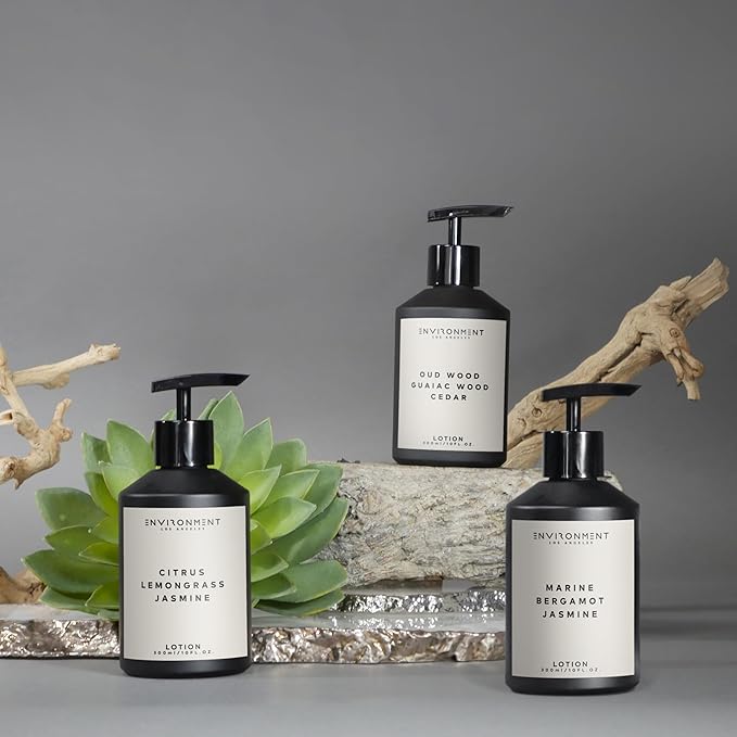 ENVIRONMENT Inspired by 5-Star Hotels ARH Lotion, 300ml Luxury Scented Lotion (White Woods | Pomegranate | Peony) Bathroom Luxury, Men & Women High-End Body Lotion, Hand Cream, Dry Skin Treatment-Velvo Beauty