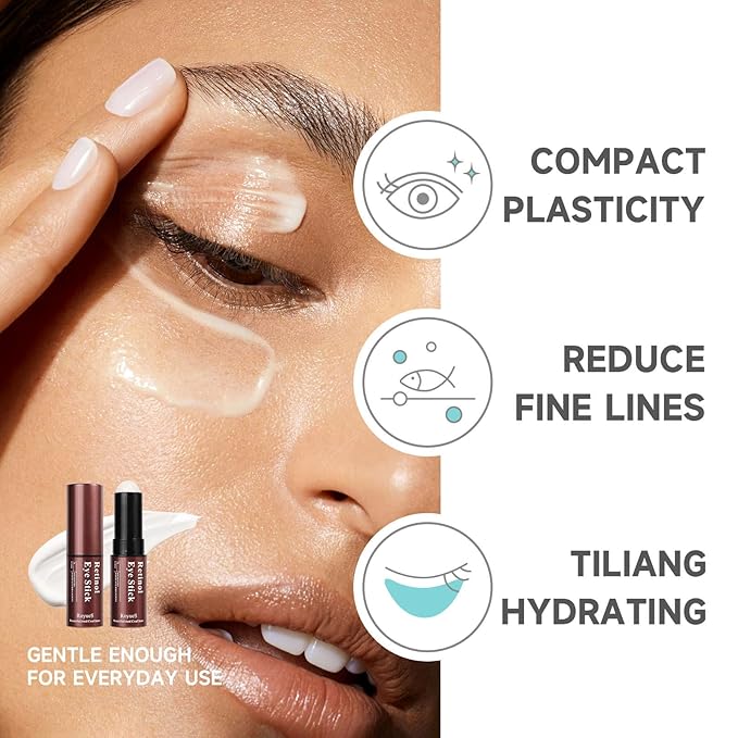 Retinol Eye Stick Retinol Eye Cream for Dark Circles and Puffiness Under Eye Cream Anti Aging Hydrates Moisturises Reduces Fine Lines Rejuvenates Skin-Velvo Beauty