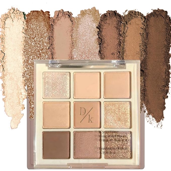 Eyeshadow Palette Makeup- 9 Colors Eyeshadow Palette Matte Shimmer Korean Natural Eye Shadow palettes Highly Pigmented Naturing-Looking Long Lasting (17#)-Velvo Beauty