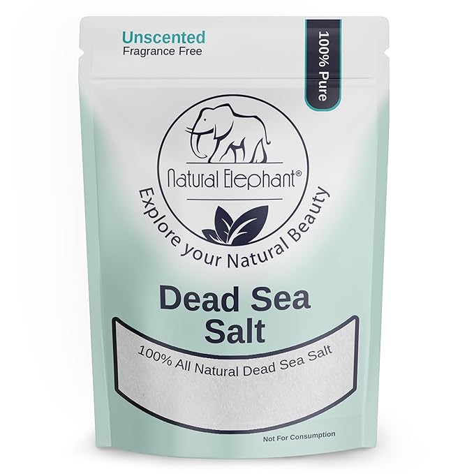 Natural Elephant Dead Sea Bath Salt | 1 Pound Bag (16oz) | 100% Natural and Pure| Fine Grain | Ideal for Baths and Soaks-Velvo Beauty