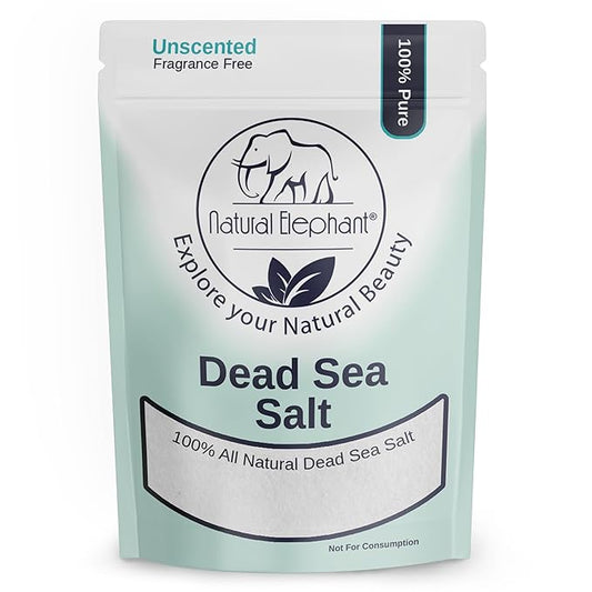 Natural Elephant Dead Sea Bath Salt | 1 Pound Bag (16oz) | 100% Natural and Pure| Fine Grain | Ideal for Baths and Soaks-Velvo Beauty