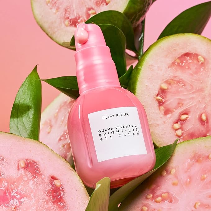 Glow Recipe Guava Vitamin C Brightening Eye Cream - Hydrating Under Eye Cream with Niacinamide, Peptides & Caffeine - Firming & Illuminating Dark Circles Under Eye Treatment for Puffiness (15ml)-Velvo Beauty