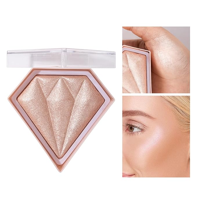 Face Highlighter Luminizers Highlighter powder Translucent Setting Powder High Definition Powder for All Skin Types and Skin Tones(N04)-Velvo Beauty