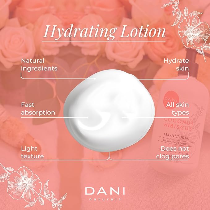 Naturals Hand & Body Lotion - Coconut Hibiscus Scented, Moisturizing & Nourishing Lotion for Dry Skin, Deep Hydration with Natural & Organic Ingredients, Paraben-Free, Vegan & Cruelty-Free, 12 Oz-Velvo Beauty